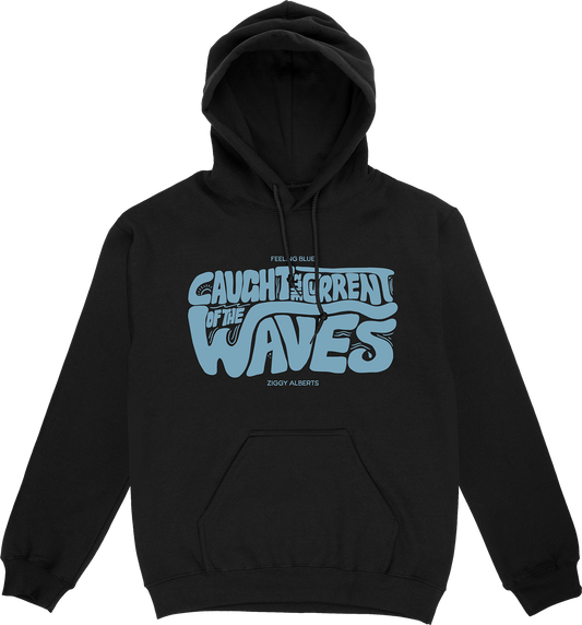 Feeling Blue Pullover Hoodie Black