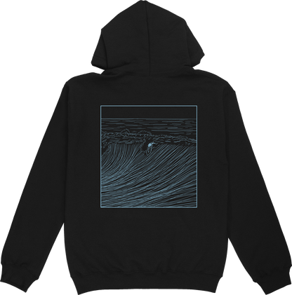 Feeling Blue Pullover Hoodie Black